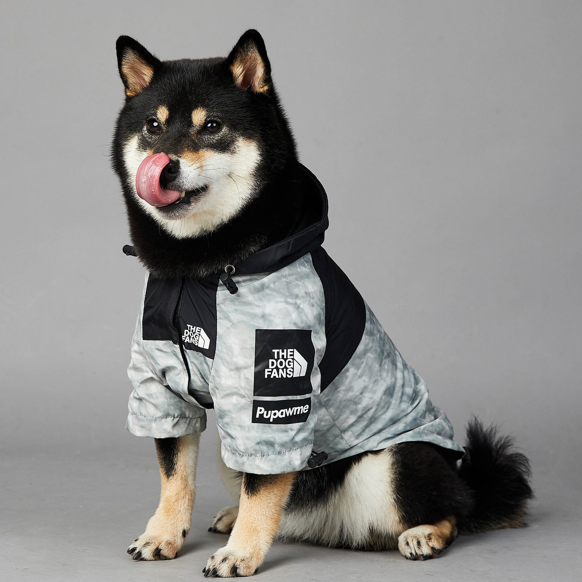 KFX-0952893 Large Dog Shell Jacket in Waste Paper Print - Sizes S to 5XL