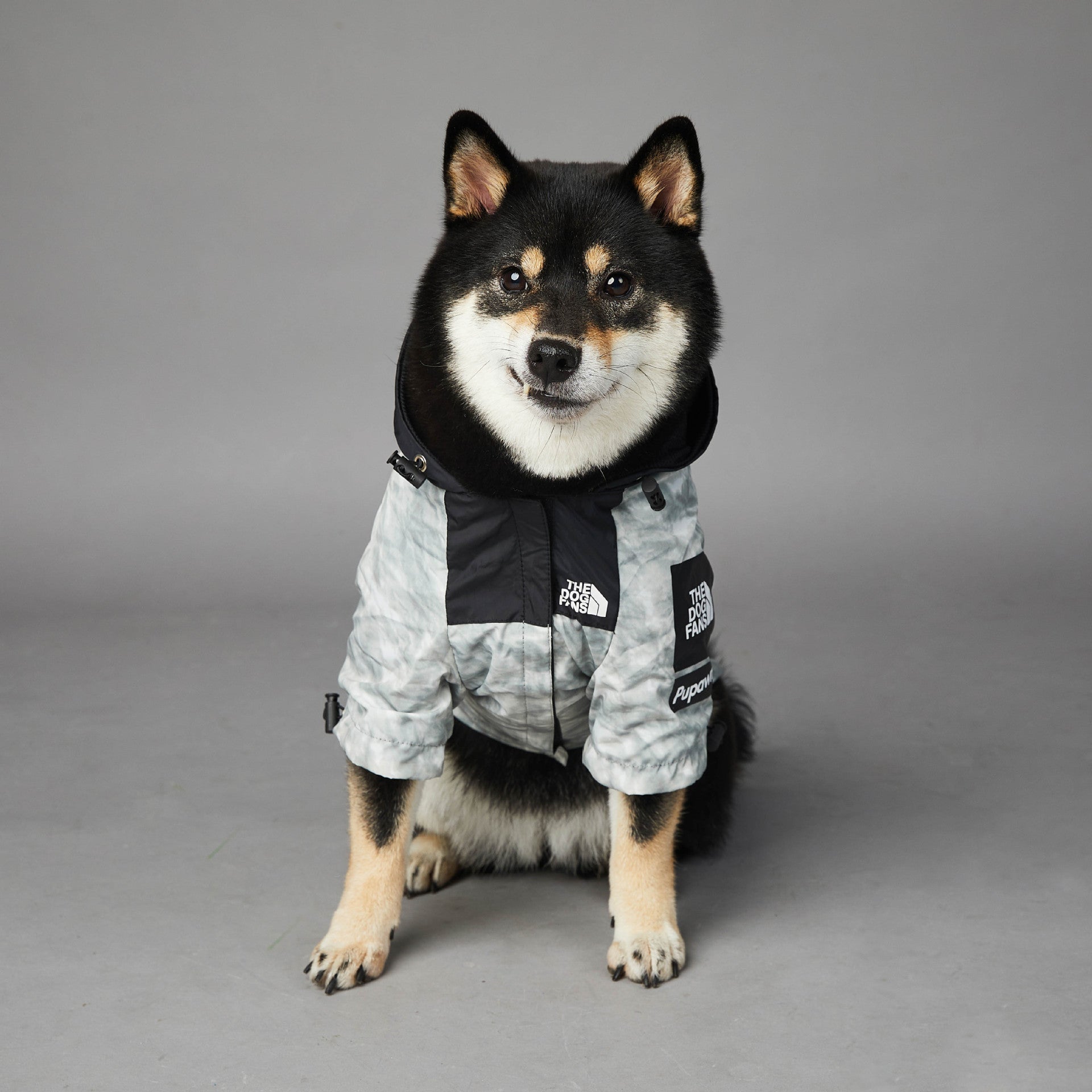 KFX-0952893 Large Dog Shell Jacket in Waste Paper Print - Sizes S to 5XL