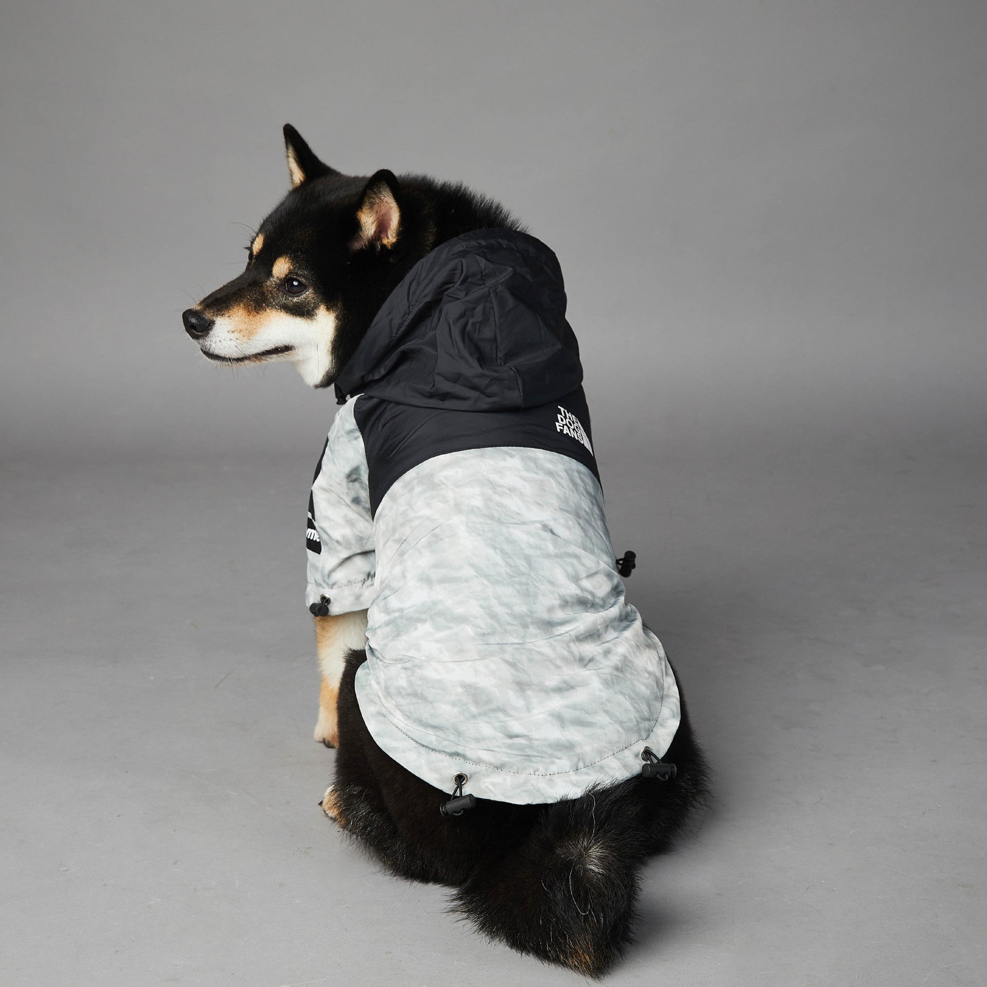 KFX-0952893 Large Dog Shell Jacket in Waste Paper Print - Sizes S to 5XL
