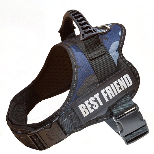 KFX-0954557 Night Reflective Dark Blue Camouflage Nylon Pet Vest - Sizes XXXS to XXL