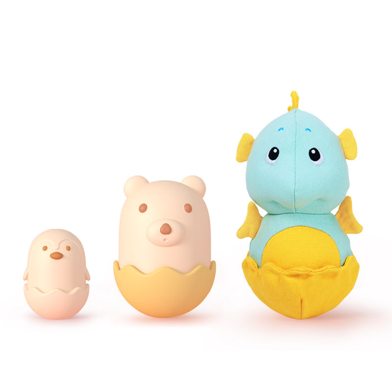KFX-0956093 Pet Tumbler Toy Set with Sounding Features – Bite Resistant Bear, Penguin, and Seahorse