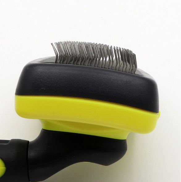 KFX-0956861 Self-Cleaning Telescopic Pet Comb for Dogs and Cats - Stainless Steel Needle Hair Removal Tool