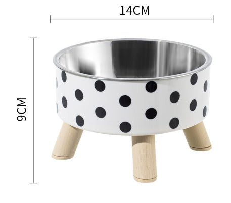 KFX-0957245 Tall Stainless Steel Pet Bowl for Cats and Dogs - Non-Slip Anti-Tumble Design, Large Capacity