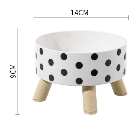 KFX-0957245 Tall Stainless Steel Pet Bowl for Cats and Dogs - Non-Slip Anti-Tumble Design, Large Capacity