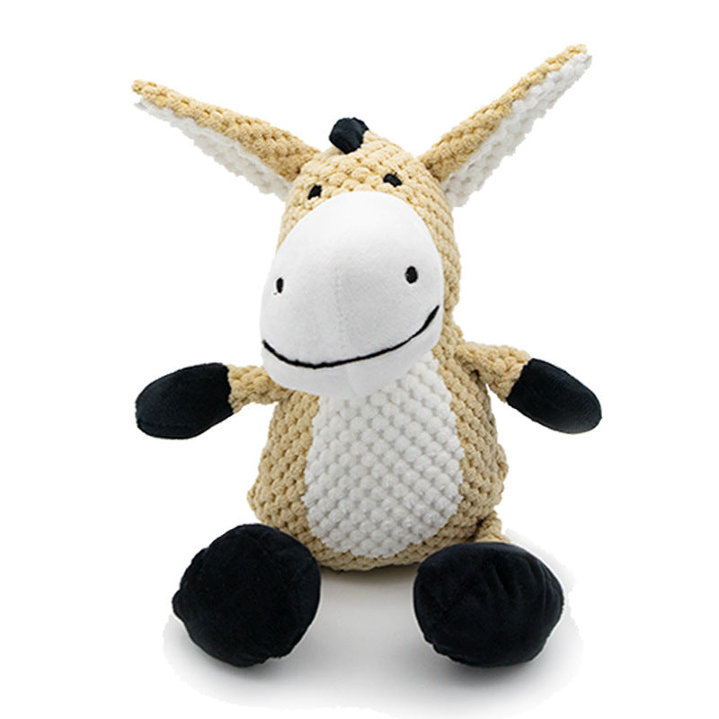 KFX-0958525 Interactive Plush Squeaky Dog Toy for Chewing, Teeth Cleaning, and Anxiety Relief