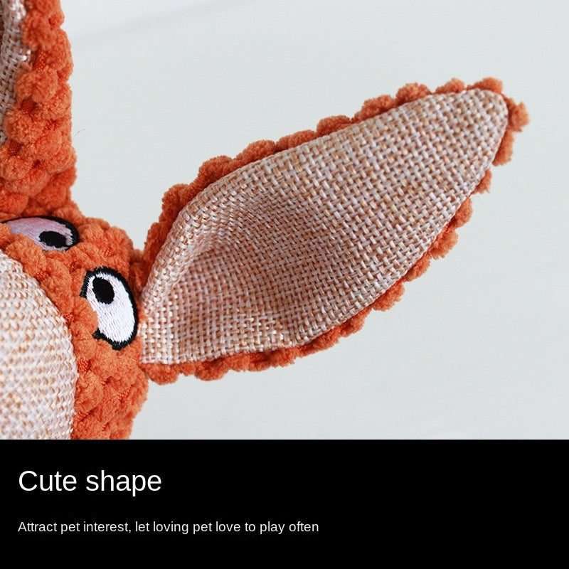 KFX-0958525 Interactive Plush Squeaky Dog Toy for Chewing, Teeth Cleaning, and Anxiety Relief