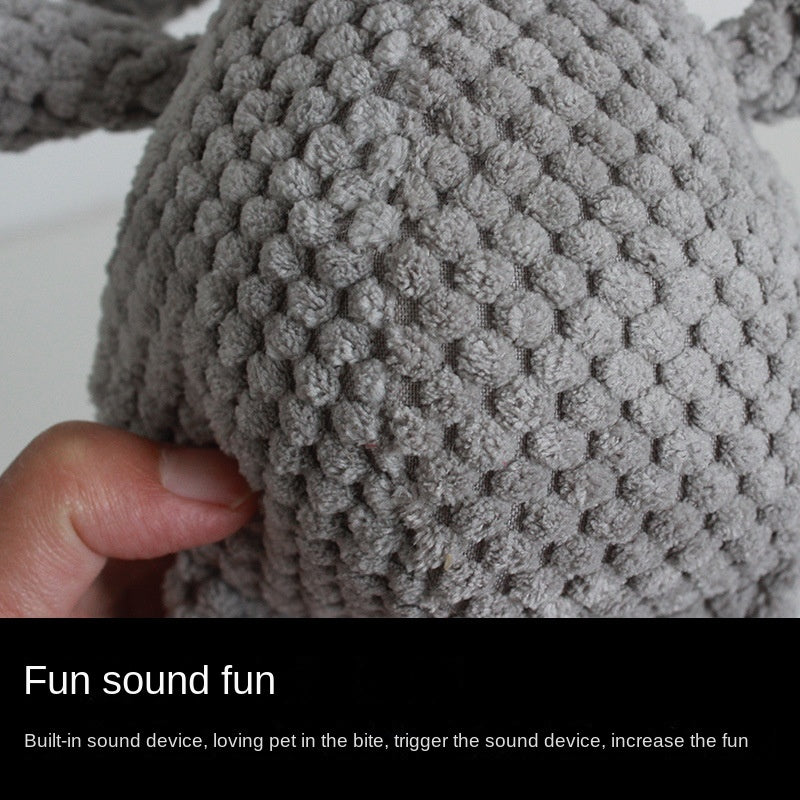 KFX-0958525 Interactive Plush Squeaky Dog Toy for Chewing, Teeth Cleaning, and Anxiety Relief