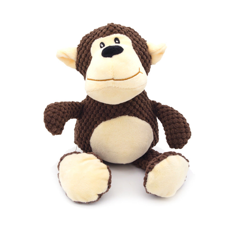 KFX-0958525 Interactive Plush Squeaky Dog Toy for Chewing, Teeth Cleaning, and Anxiety Relief