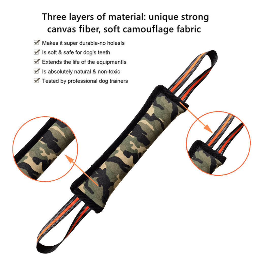 KFX-0959677 Durable Camouflage Cloth Dog Training Stick for Bite Resistance