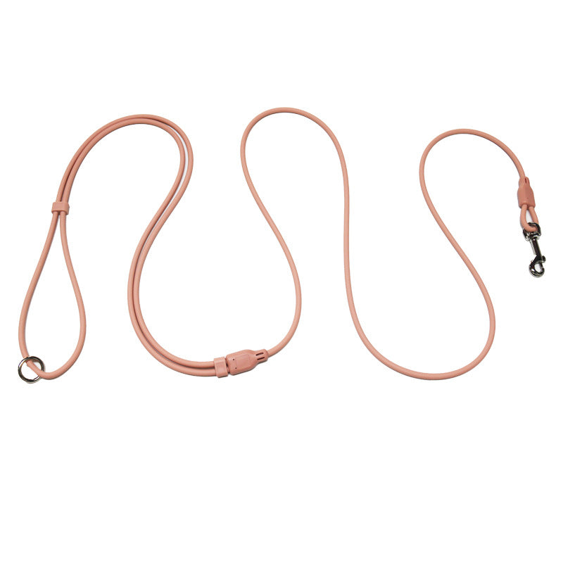 KFX-0960317 Hand-Held Pet Leash in Moonlight Blue, Pink, and Purple - 2.4m PVC Rope