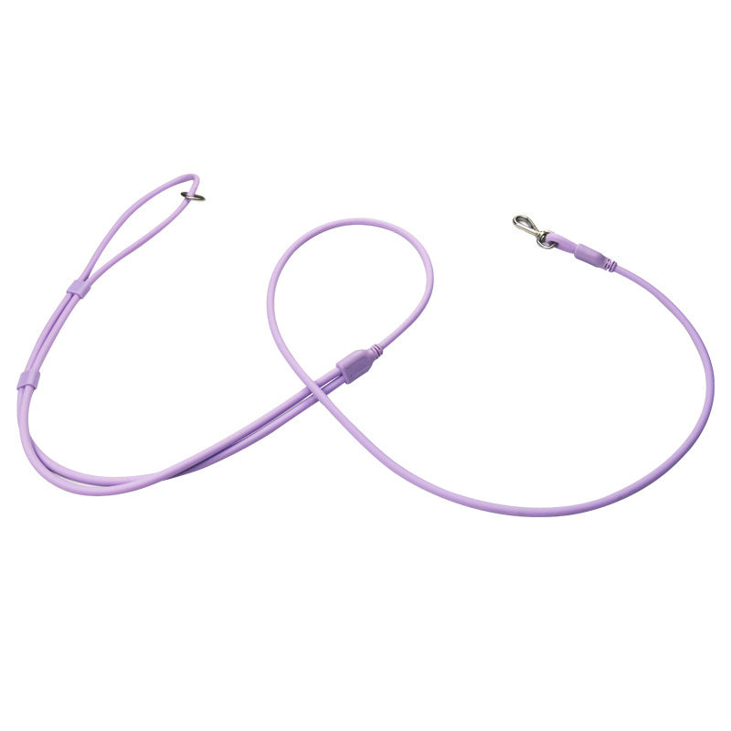 KFX-0960317 Hand-Held Pet Leash in Moonlight Blue, Pink, and Purple - 2.4m PVC Rope