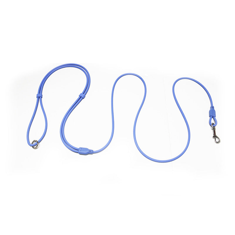 KFX-0960317 Hand-Held Pet Leash in Moonlight Blue, Pink, and Purple - 2.4m PVC Rope