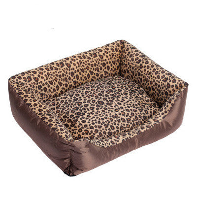 KFX-0961085 Pet Cotton Nest with Animal Patterns - Short Plush Dog Kennel in Leopard, Deer, and Zebra Designs, Available in S, M, L Sizes