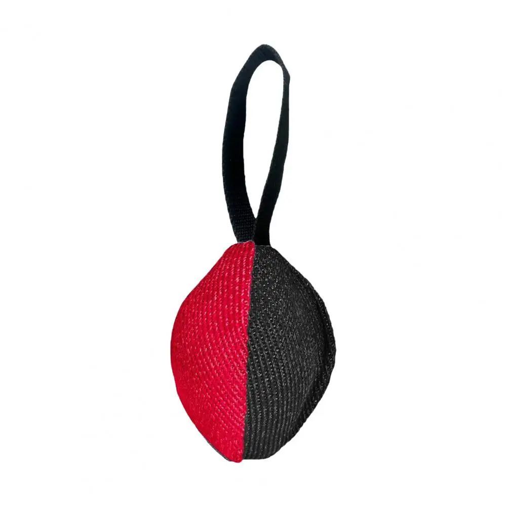 KFX-0961853 Durable Linen Tug Toy with T-Shaped Pull Tab for Interactive Dog Training and Agility Development