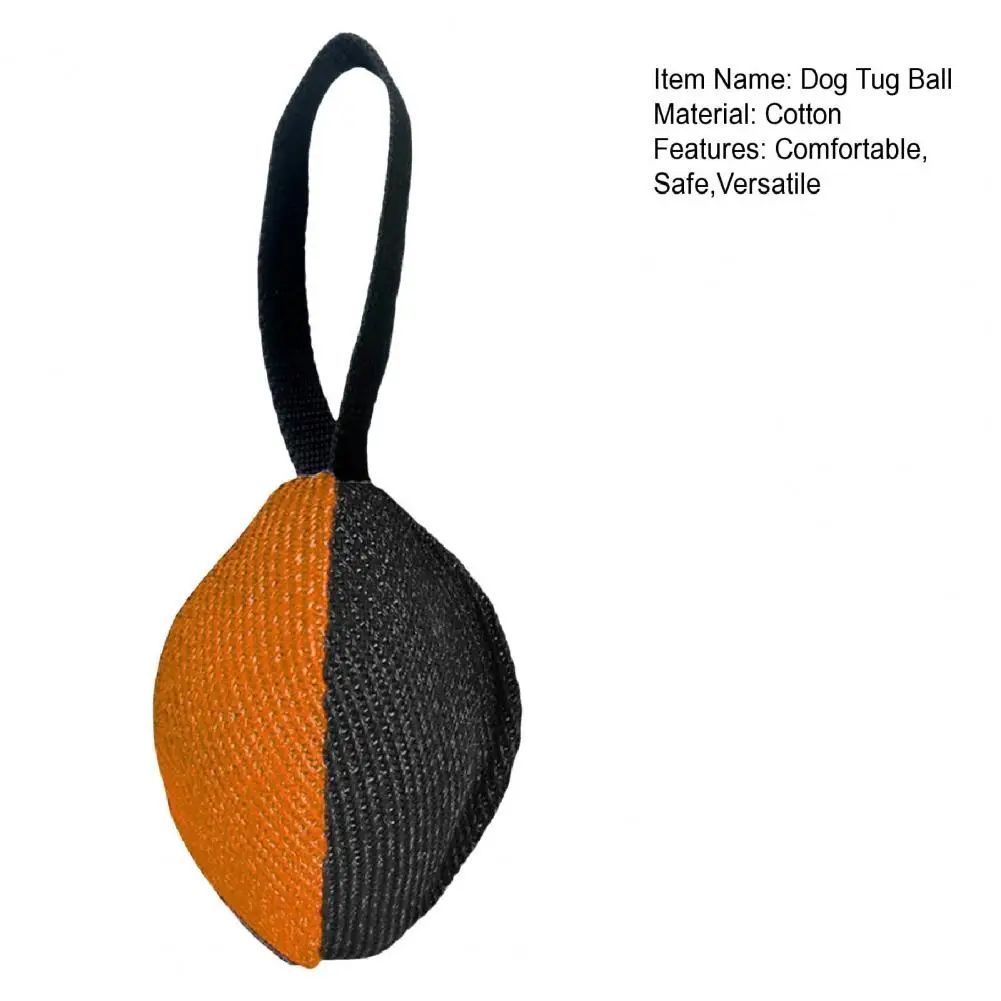 KFX-0961853 Durable Linen Tug Toy with T-Shaped Pull Tab for Interactive Dog Training and Agility Development