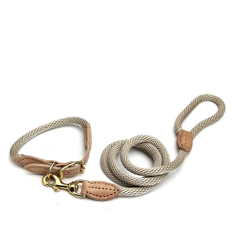 KFX-0963005 Adjustable Cowhide Dog Collar with Nylon Design - Multiple Sizes Available