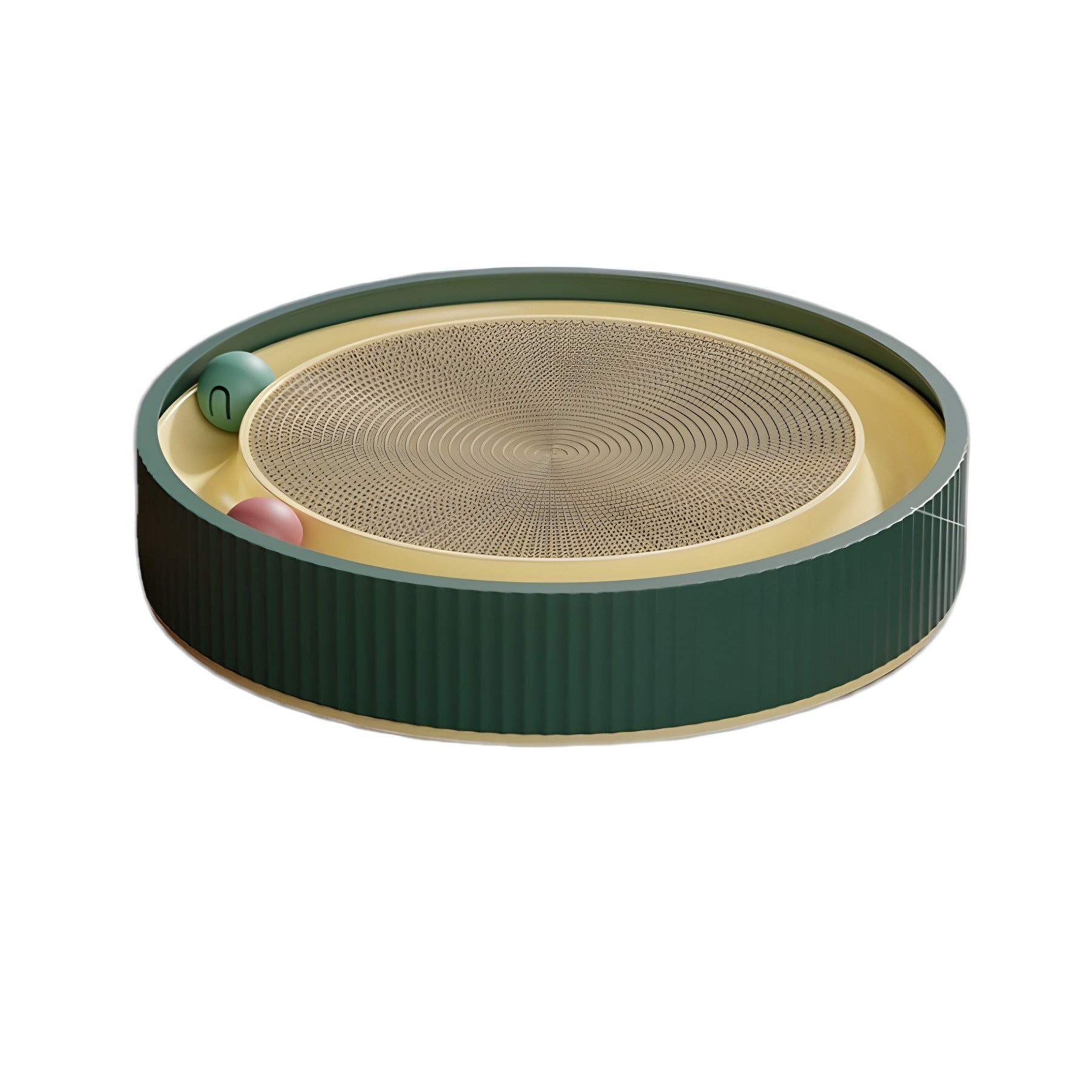 KFX-0964285 Large Cat Scratching Board with Track and Plush Ball - Eco-Friendly Cardboard Scratcher for Indoor Cats