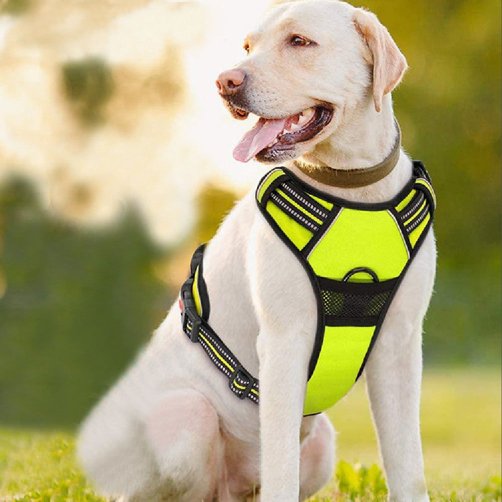 KFX-0966077 Adjustable Pet Traction Rope Chest Strap in Black, Red, Green – Available in M, L, XL, XXL