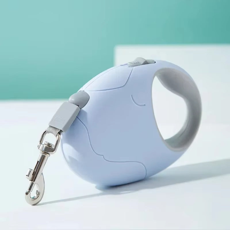 KFX-0966589 Retractable Dog Leash for Small to Medium Pets, Nylon Rope, Comfortable Grip, Extends Up to 16.4 Feet