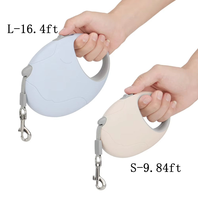 KFX-0966589 Retractable Dog Leash for Small to Medium Pets, Nylon Rope, Comfortable Grip, Extends Up to 16.4 Feet