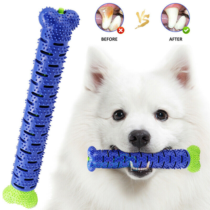 KFX-0968253 Dog Chew Toy & Toothbrush Stick for Dental Care, Silicone Molar Cleaner with Treat Dispenser, 25cm