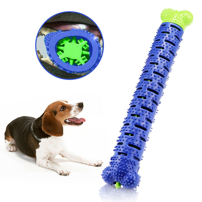 KFX-0968253 Dog Chew Toy & Toothbrush Stick for Dental Care, Silicone Molar Cleaner with Treat Dispenser, 25cm