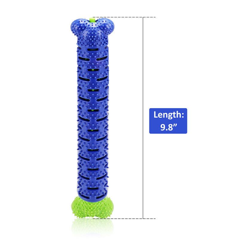 KFX-0968253 Dog Chew Toy & Toothbrush Stick for Dental Care, Silicone Molar Cleaner with Treat Dispenser, 25cm