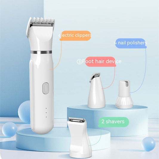 KFX-0970557 4 In 1 Electric Pet Shaver with USB Charging and 4 Attachments for Grooming