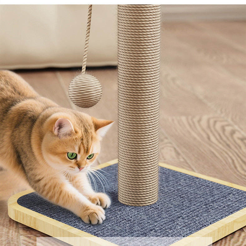 KFX-0973373 Windmill Hanging Ball Cat Toy – Scratch-Resistant Climbing Frame with Pine and Carpet Leather
