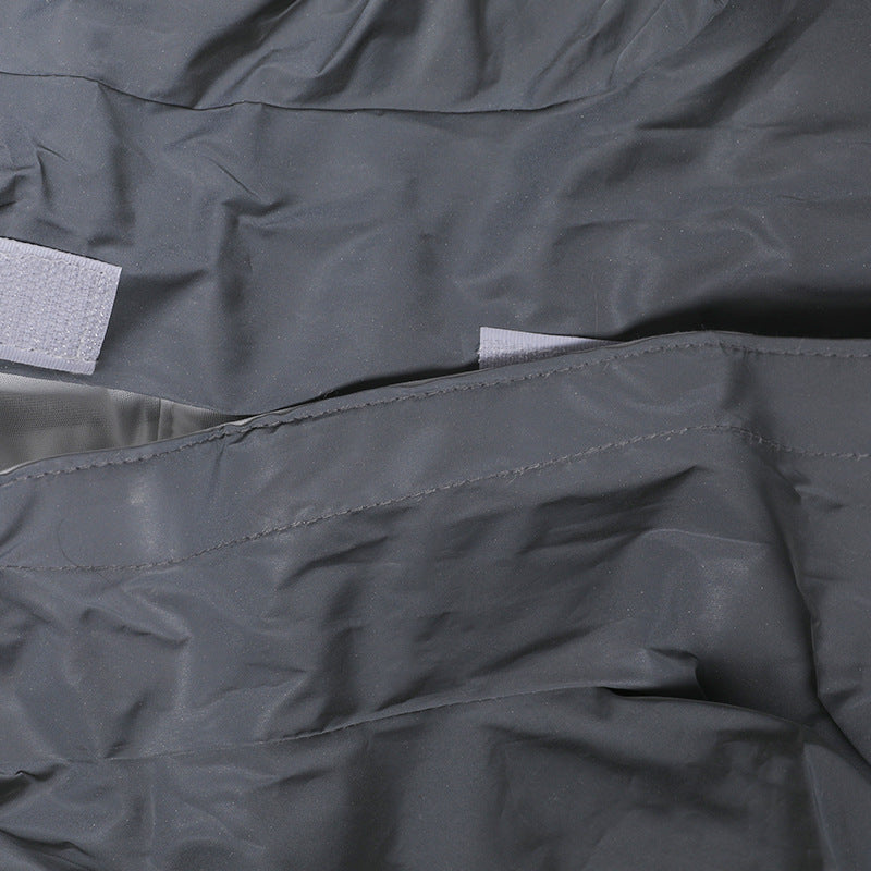 KFX-0974909 Reflective Waterproof Pet Raincoat for Dogs and Cats in Gray - Available in Multiple Sizes