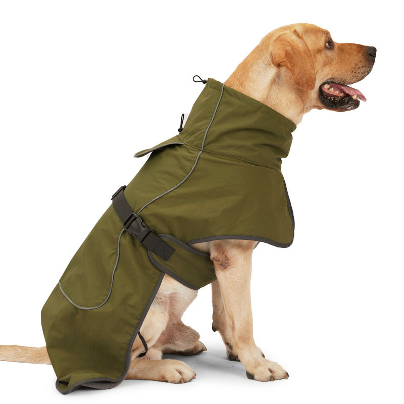 KFX-0976701 Winter Warm Clothing for Medium and Large Dogs - Waterproof Nylon, Army Green and Black Options