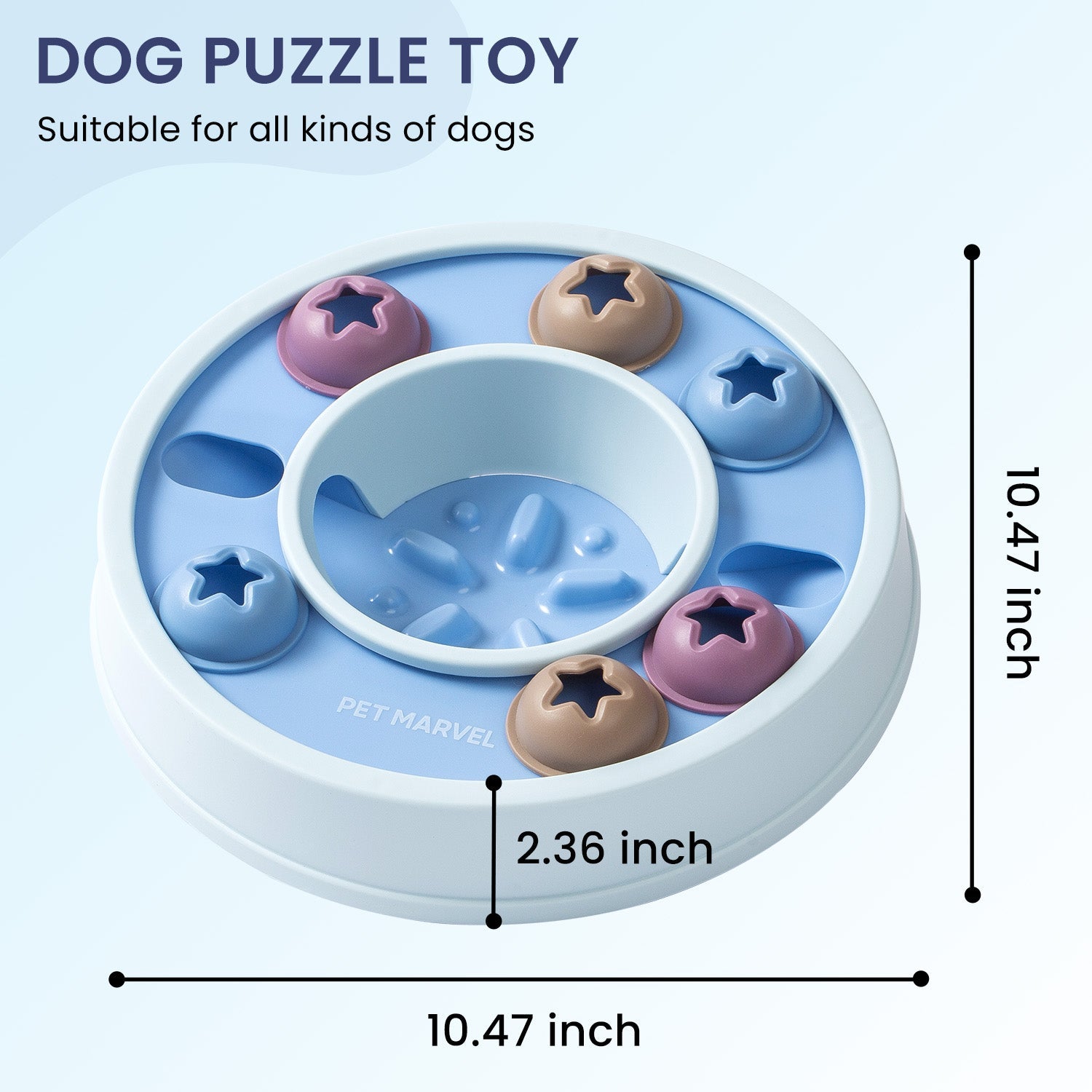 KFX-0979133 Interactive Dog Puzzle Game Toy - Levels 1-3, Enhances Thinking Skills, Easy to Clean, Non-Slip Design