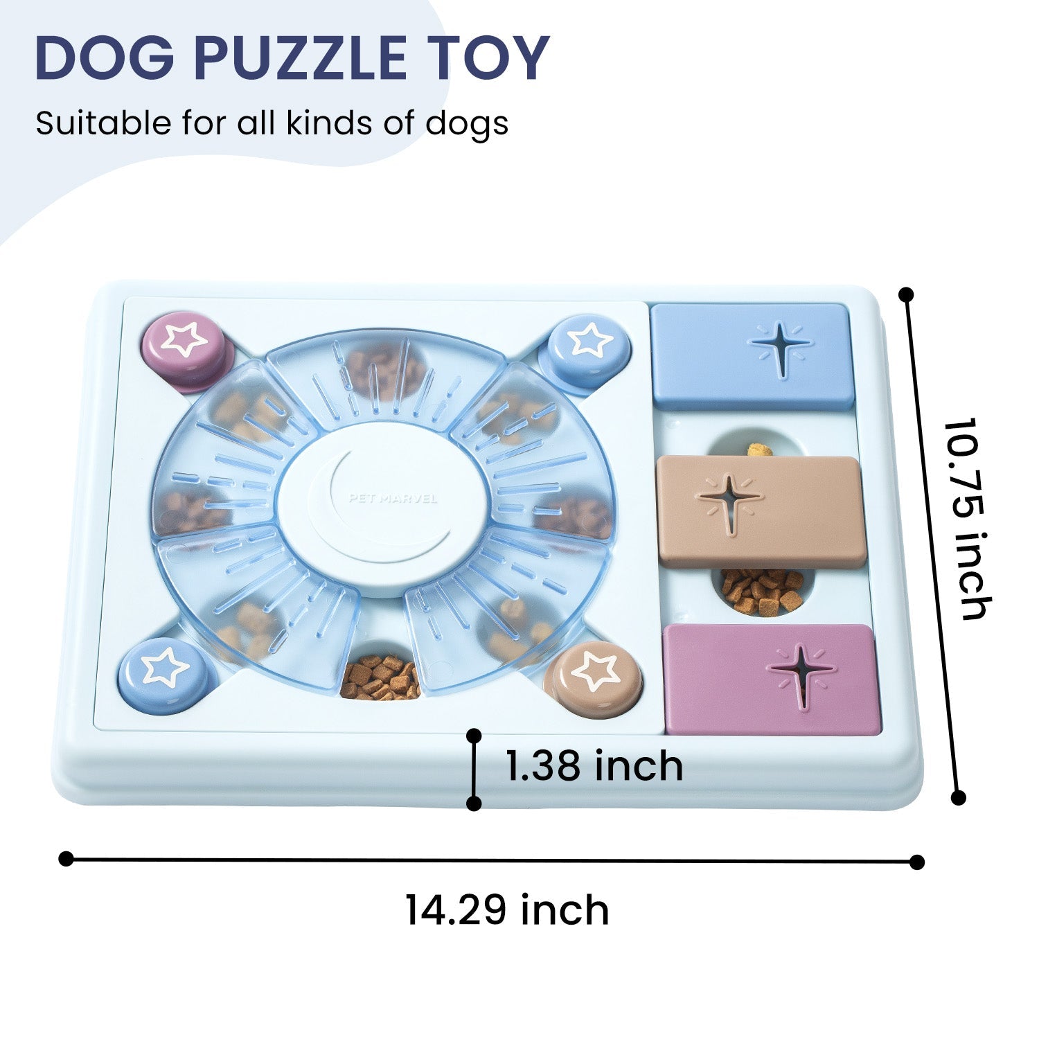 KFX-0979133 Interactive Dog Puzzle Game Toy - Levels 1-3, Enhances Thinking Skills, Easy to Clean, Non-Slip Design