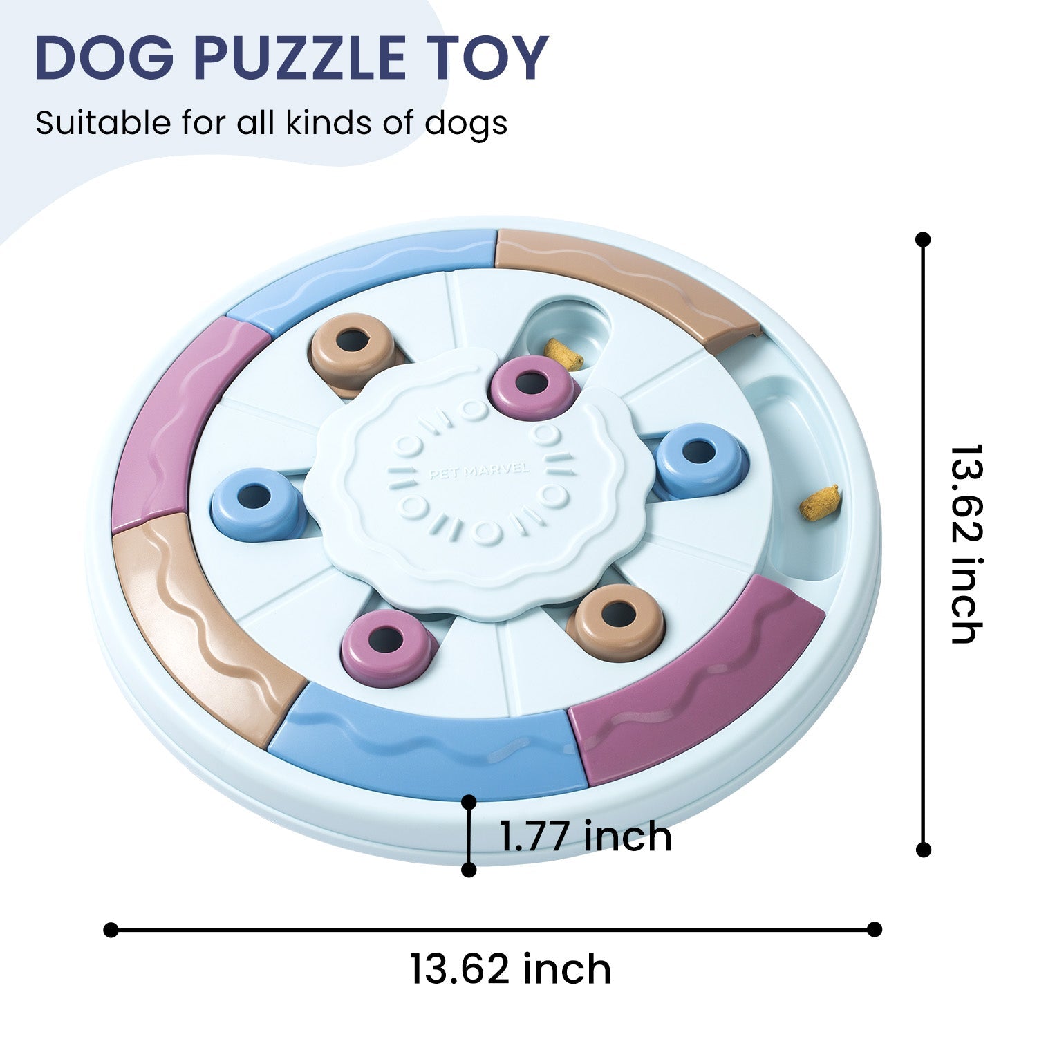 KFX-0979133 Interactive Dog Puzzle Game Toy - Levels 1-3, Enhances Thinking Skills, Easy to Clean, Non-Slip Design