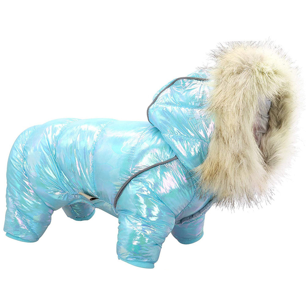 KFX-0983357 Colorful Dog Sweater with Four-Leg Elastic Design and Waterproof Hat