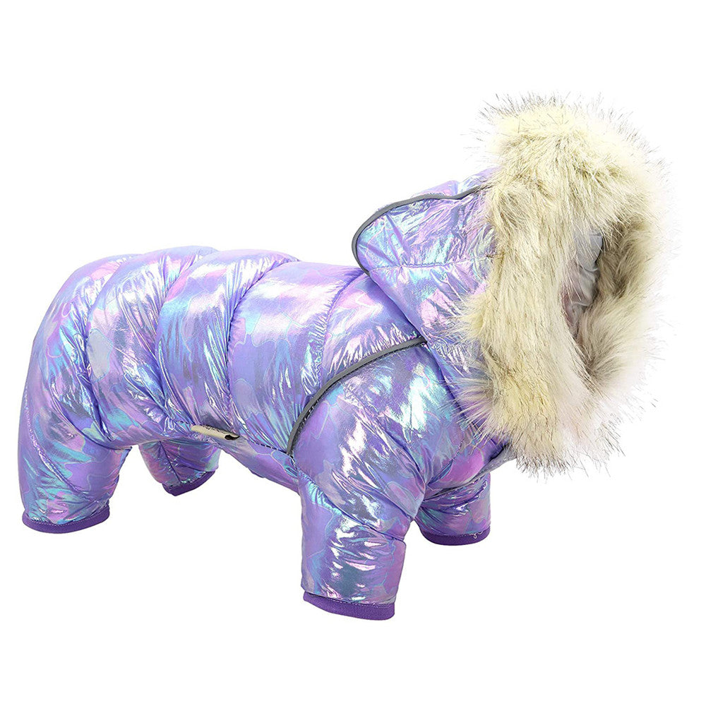 KFX-0983357 Colorful Dog Sweater with Four-Leg Elastic Design and Waterproof Hat