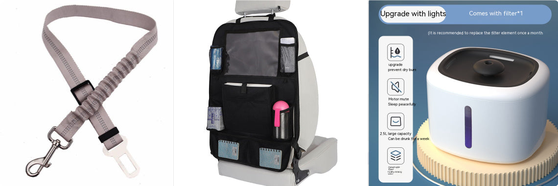 KFX-0984125 Automatic Pet Water Dispenser with Circulation and Optional LED Lights, Stainless Steel or PP Material