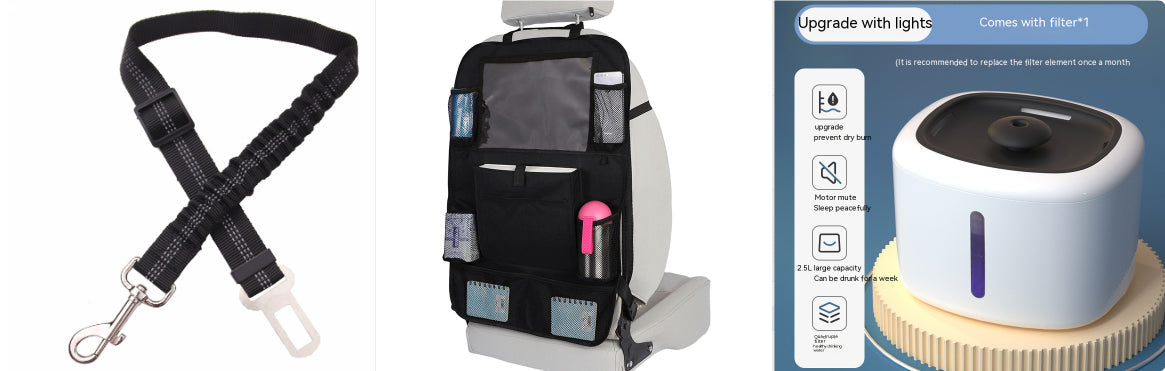 KFX-0984125 Automatic Pet Water Dispenser with Circulation and Optional LED Lights, Stainless Steel or PP Material