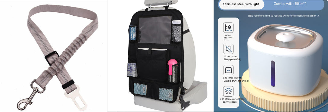 KFX-0984125 Automatic Pet Water Dispenser with Circulation and Optional LED Lights, Stainless Steel or PP Material