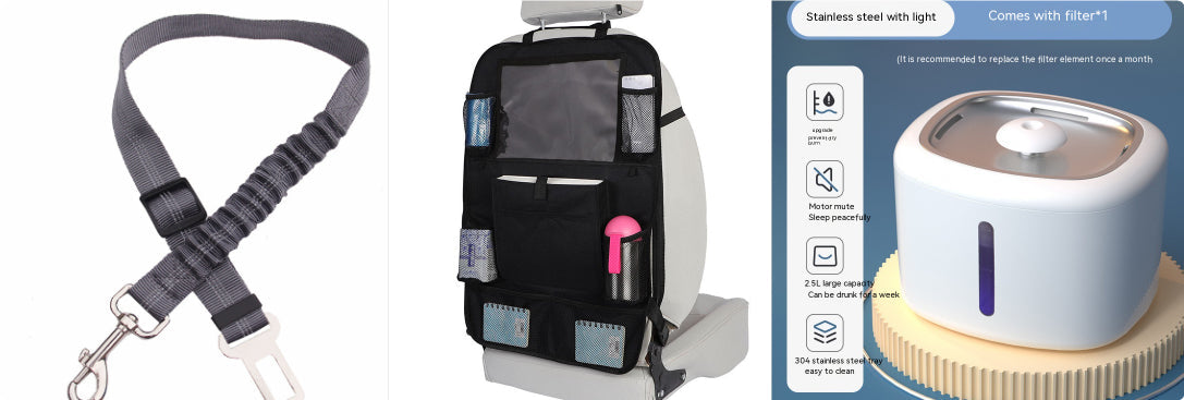KFX-0984125 Automatic Pet Water Dispenser with Circulation and Optional LED Lights, Stainless Steel or PP Material