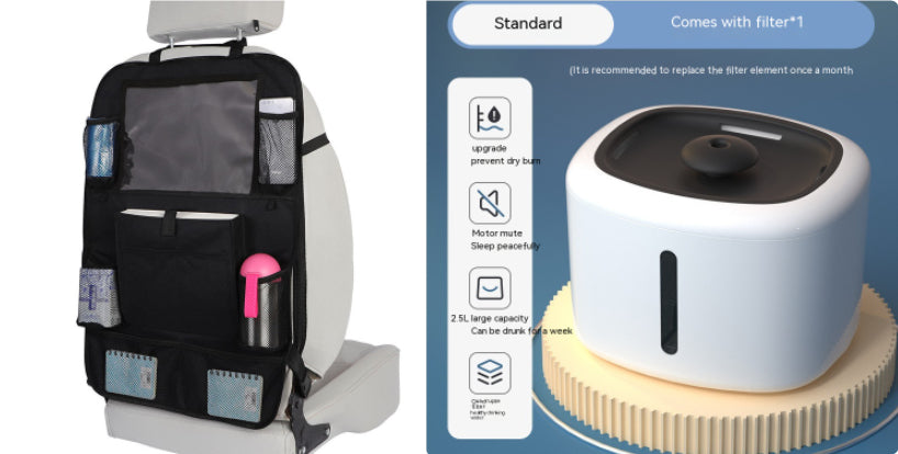 KFX-0984125 Automatic Pet Water Dispenser with Circulation and Optional LED Lights, Stainless Steel or PP Material
