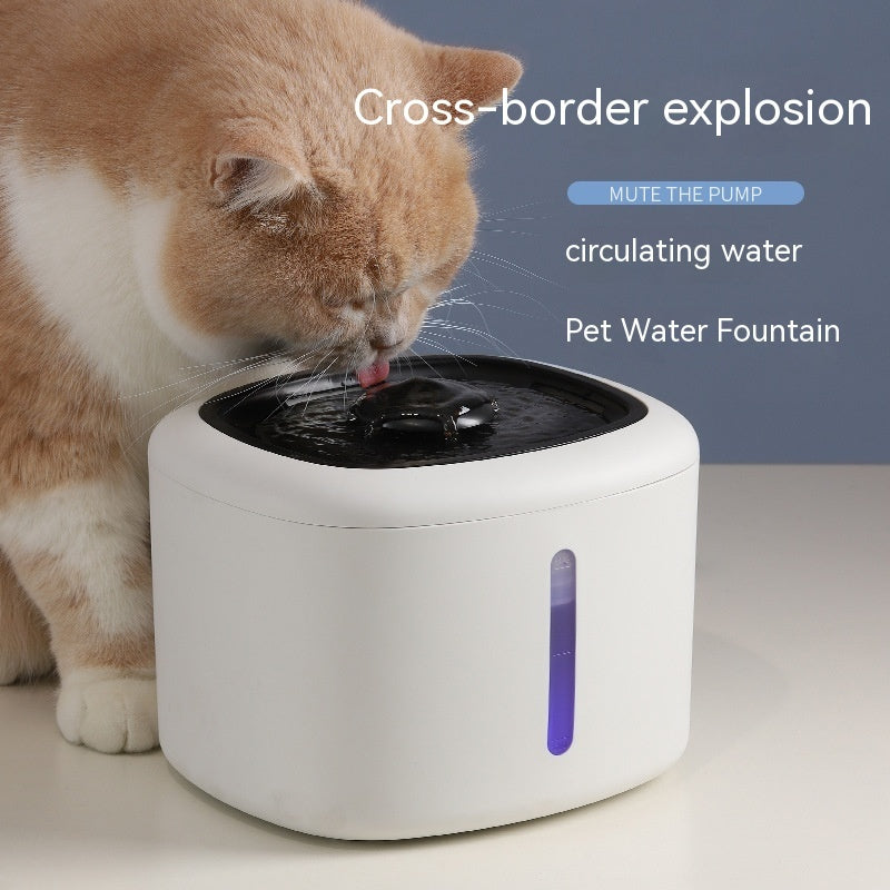 KFX-0984125 Automatic Pet Water Dispenser with Circulation and Optional LED Lights, Stainless Steel or PP Material