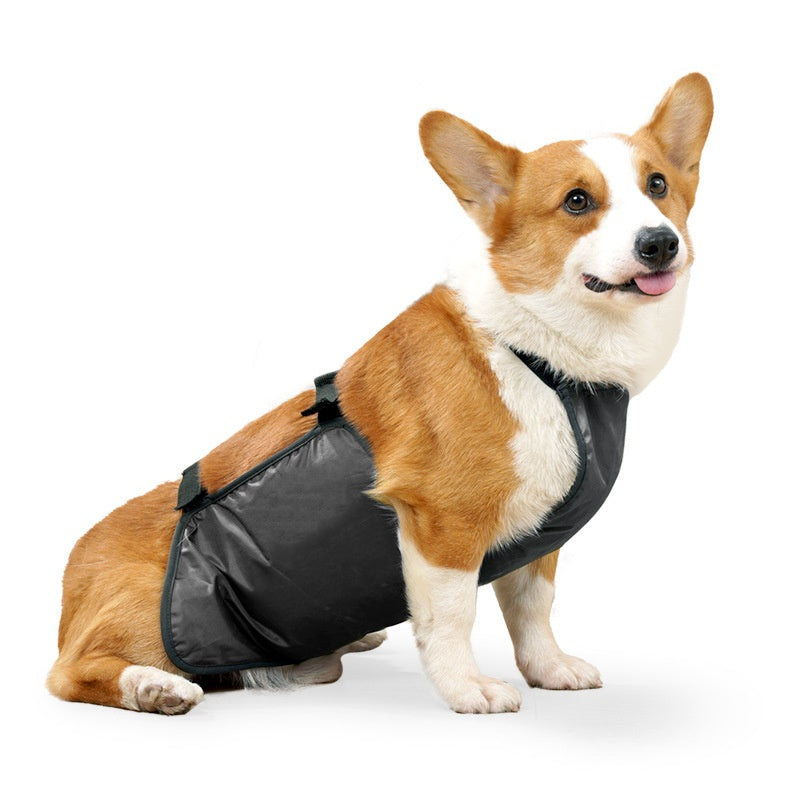 KFX-0984637 Water-Resistant Dog Apron in Gray and Army Green, Sizes S to XXL, Casual Style Pet Clothing