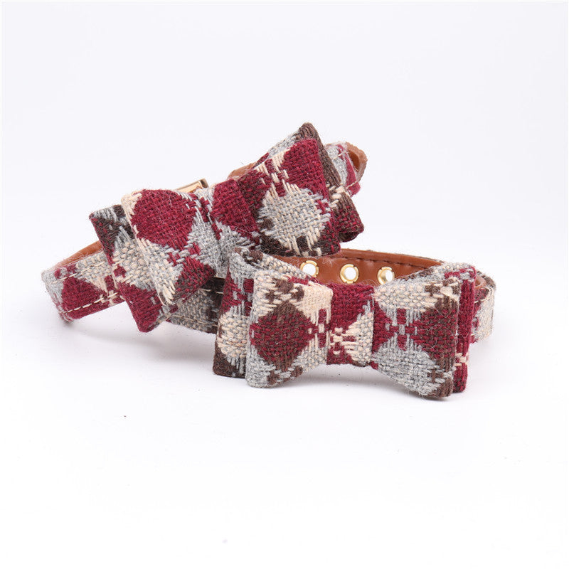 KFX-0986045 Adjustable Pet Dog Bow Collar and Scarf – Multiple Colors Available