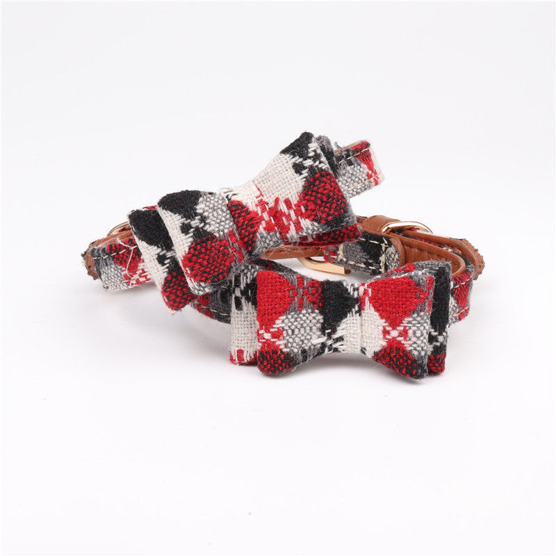 KFX-0986045 Adjustable Pet Dog Bow Collar and Scarf – Multiple Colors Available