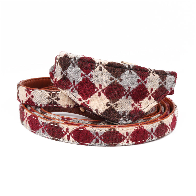 KFX-0986045 Adjustable Pet Dog Bow Collar and Scarf – Multiple Colors Available