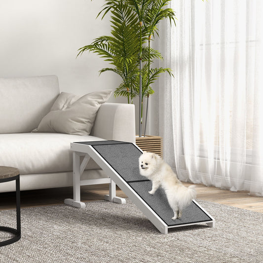 KFX-0989501 Pet Ramp for Dogs & Cats - 60 Inch Non-Slip Carpeted Slope, High-Quality Pine Wood, Easy Access for Mobility Assistance