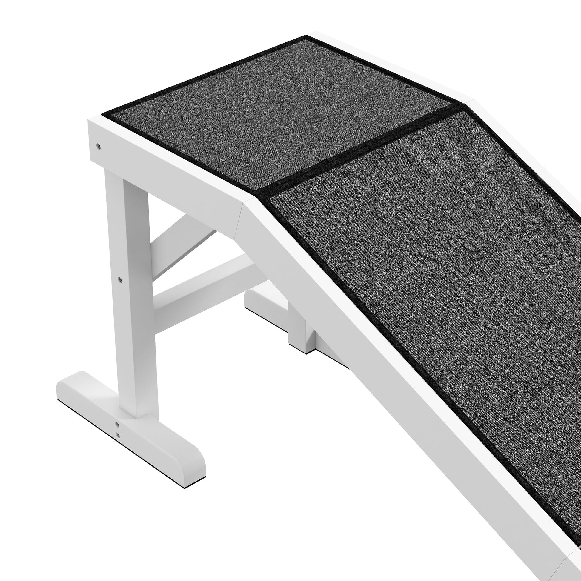 KFX-0989501 Pet Ramp for Dogs & Cats - 60 Inch Non-Slip Carpeted Slope, High-Quality Pine Wood, Easy Access for Mobility Assistance