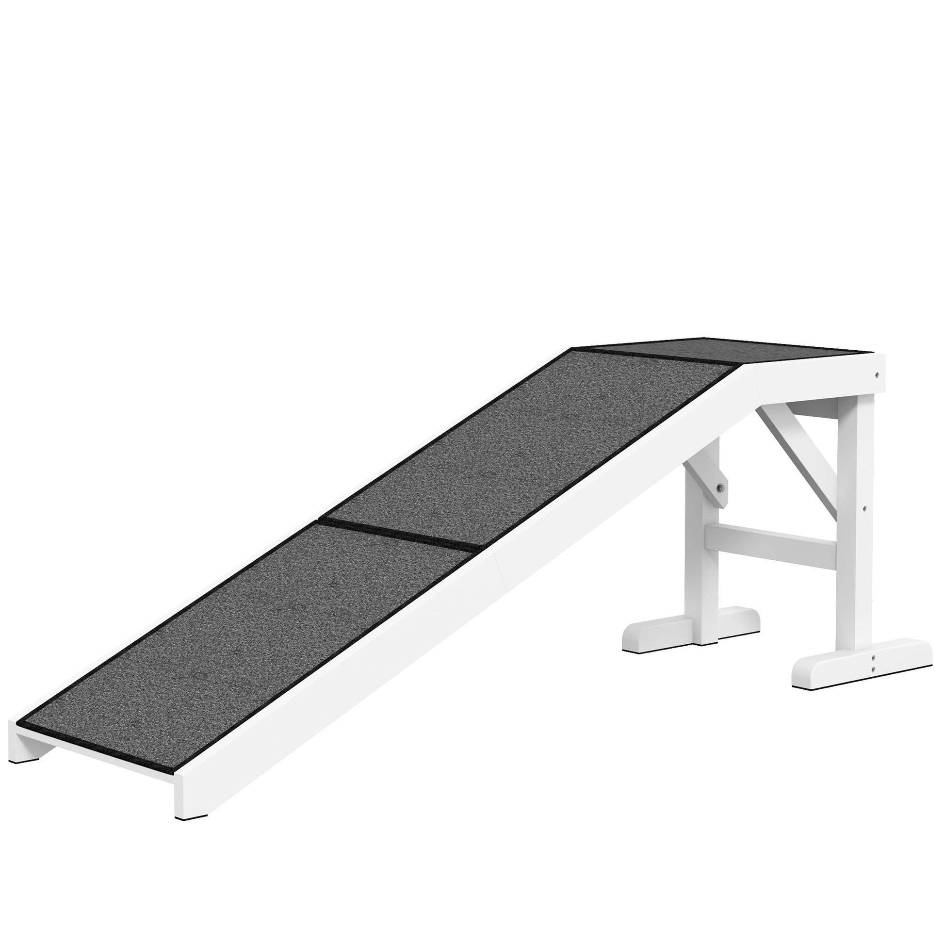 KFX-0989501 Pet Ramp for Dogs & Cats - 60 Inch Non-Slip Carpeted Slope, High-Quality Pine Wood, Easy Access for Mobility Assistance