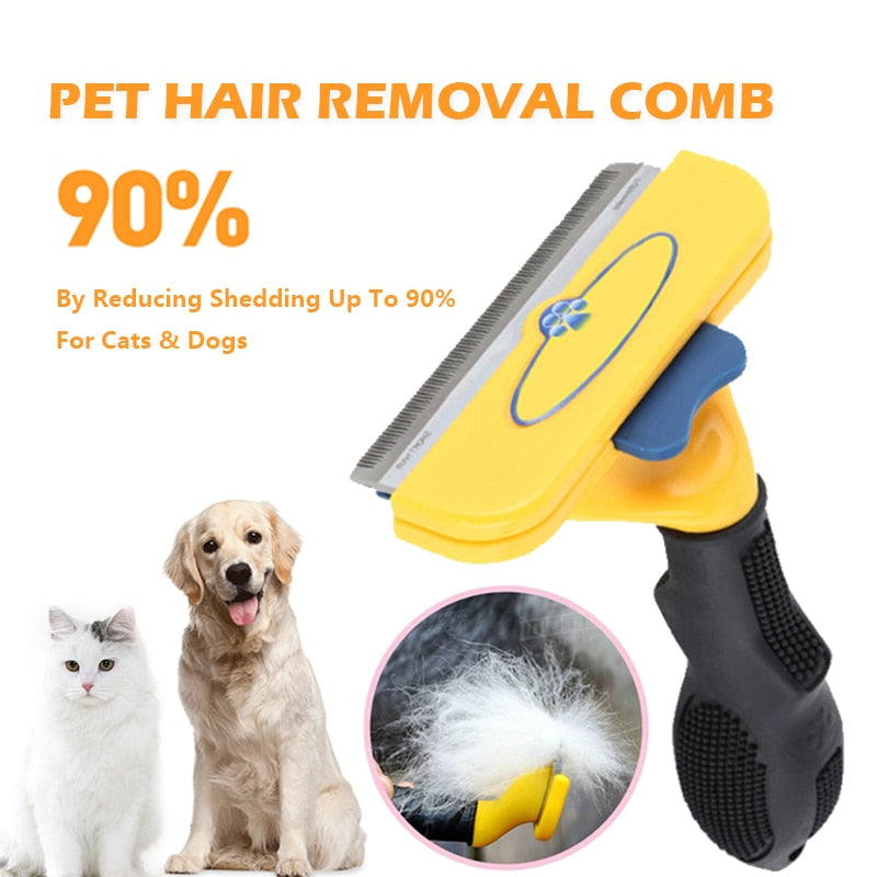 KFX-0989629 Stainless Steel Pet Hair Removal Comb for Dogs and Cats with TPE Skin-Friendly Protection